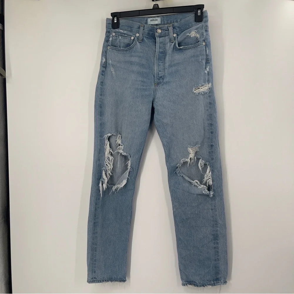 AGOLDE 90's Mid Rise Loose Fit Jeans in Fall Out - Picture 14 of 14